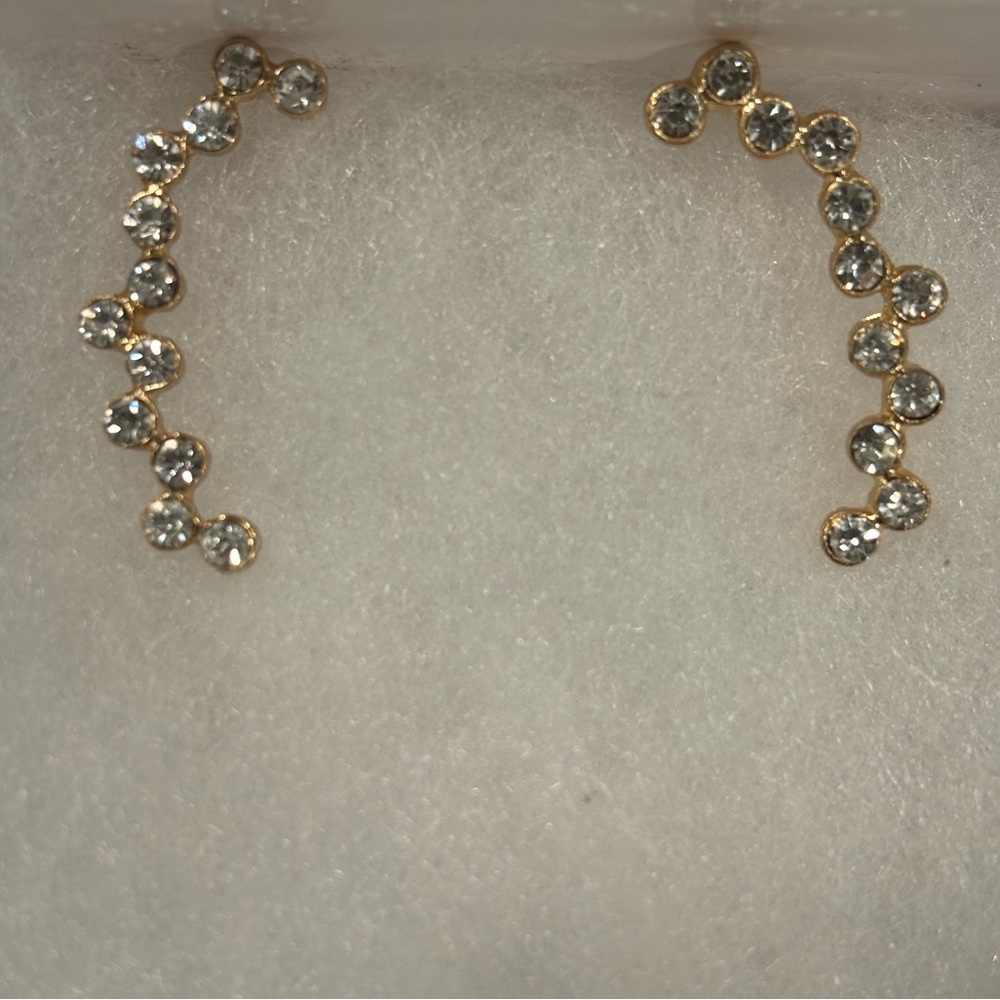 Gold ear climbers. Matching pair.
